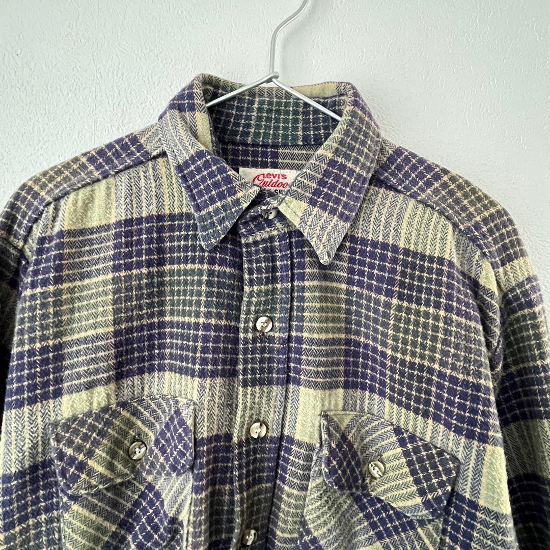 90s USA製 リーバイス アラスカ チェック ネルシャツ L 古着