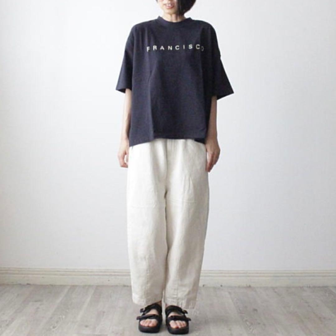 tumugu ツムグ ⿻ コットンリネン デニムパンツ テーパード ルーズ 春