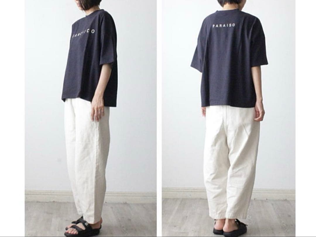 tumugu ツムグ ⿻ コットンリネン デニムパンツ テーパード ルーズ 春