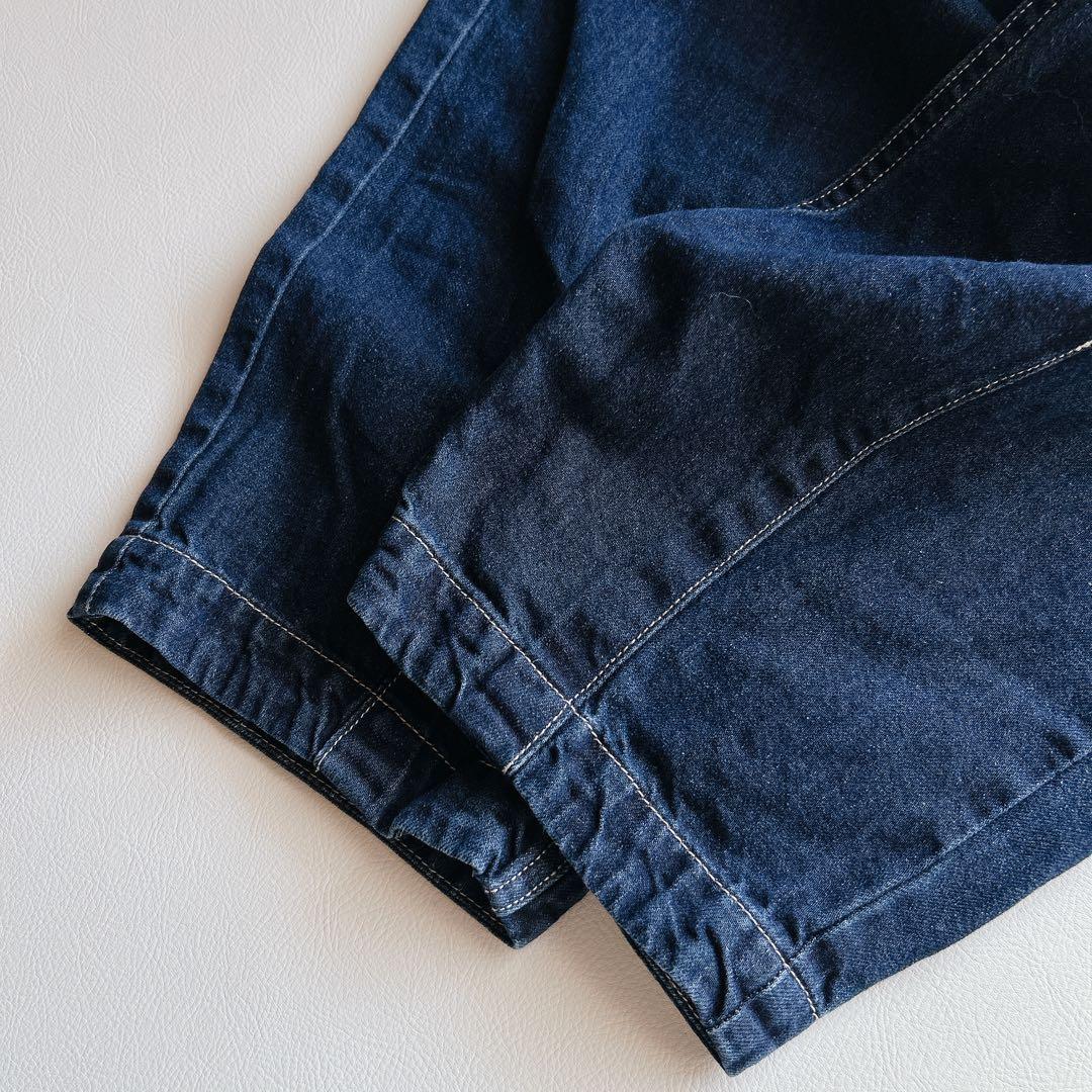 tumugu ツムグ ⿻ コットンリネン デニムパンツ テーパード ルーズ 春