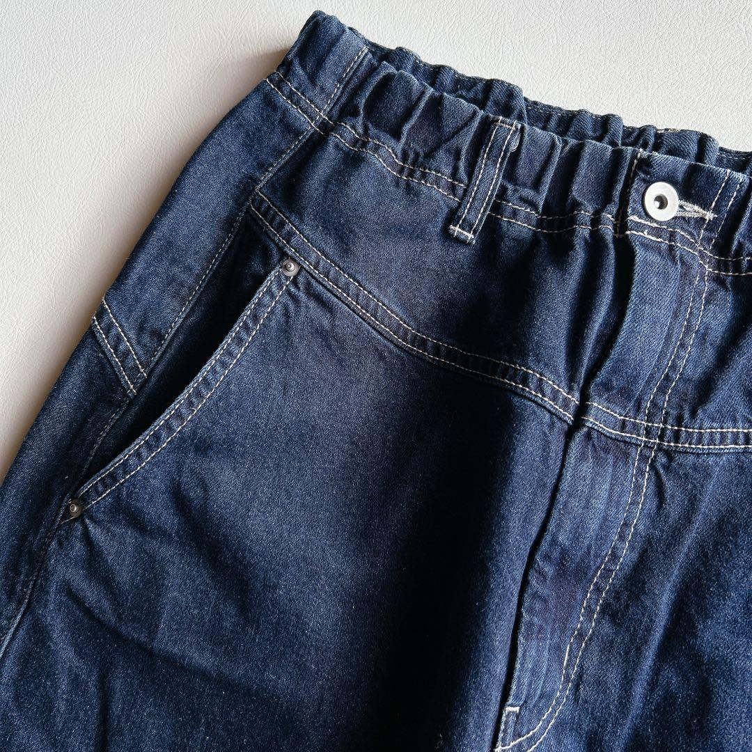 tumugu ツムグ ⿻ コットンリネン デニムパンツ テーパード ルーズ 春