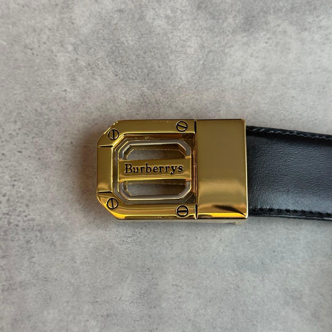 BURBERRY ゴールドバックル　レザーベルト　交換用バックル付属