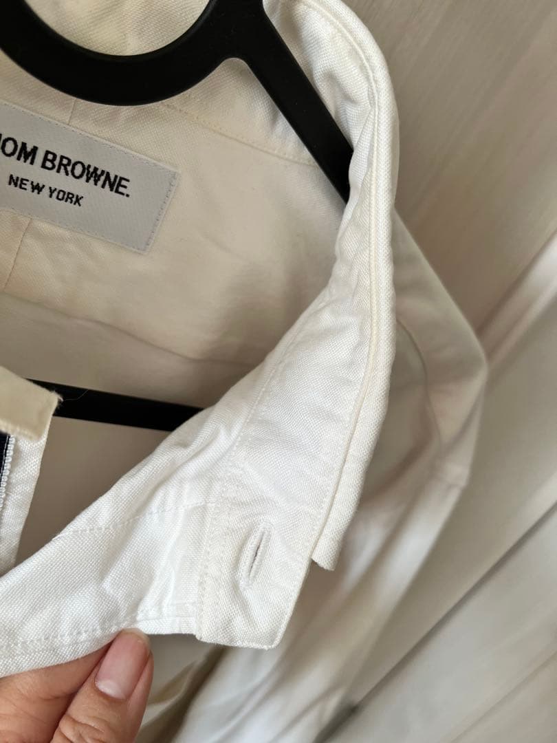 Thom Browne ホワイト ボタンダウンシャツ