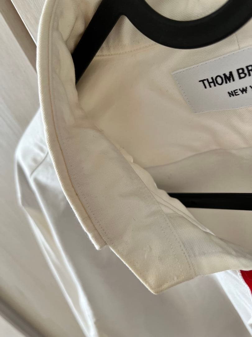 Thom Browne ホワイト ボタンダウンシャツ