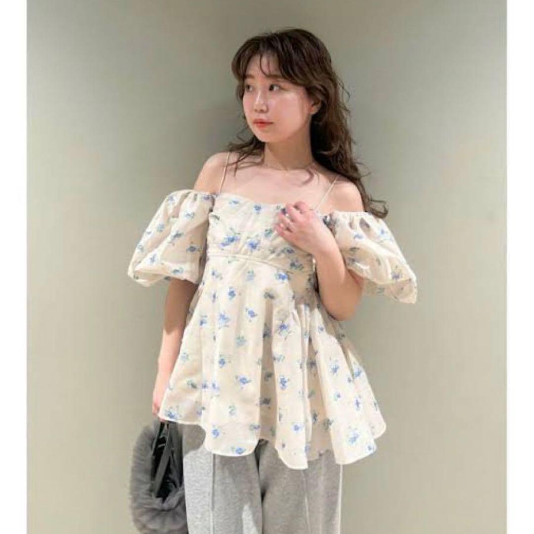 リリーブラウン 3wayシアージャガードペラムブラウス　FLOWER 正規品