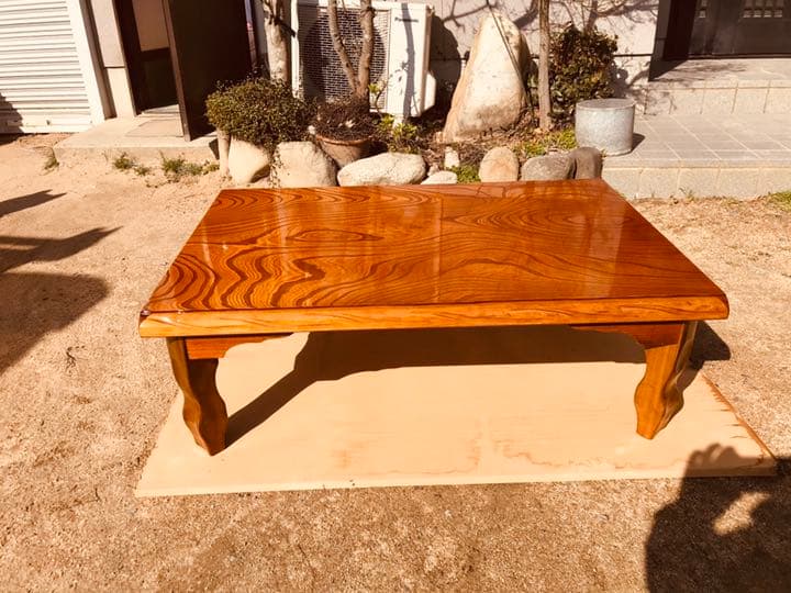 天然型折りたたみ脚テーブルケヤキ105日本製