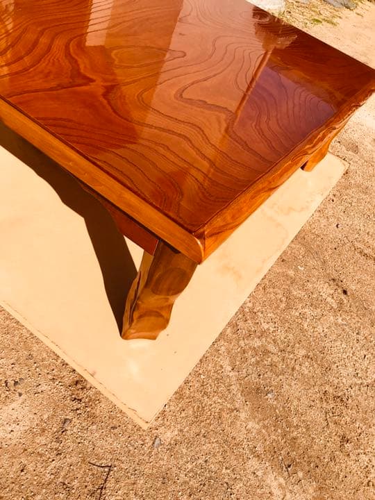 天然型折りたたみ脚テーブルケヤキ105日本製