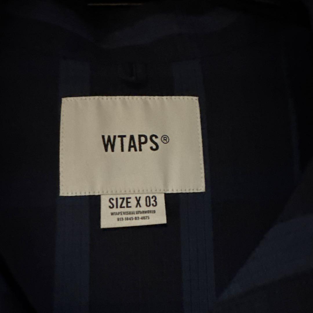 WTAPS ネイビー チェック柄 長袖シャツ 03