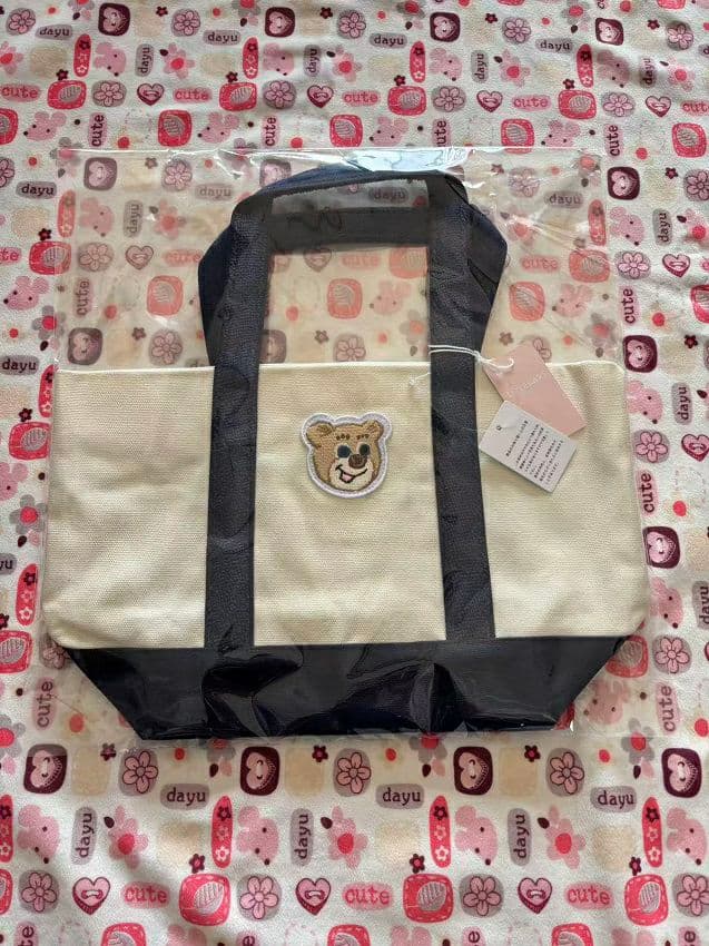 【美品】ラブラリーバイフェイラー オールドテディ ワッペントートバッグ（小）