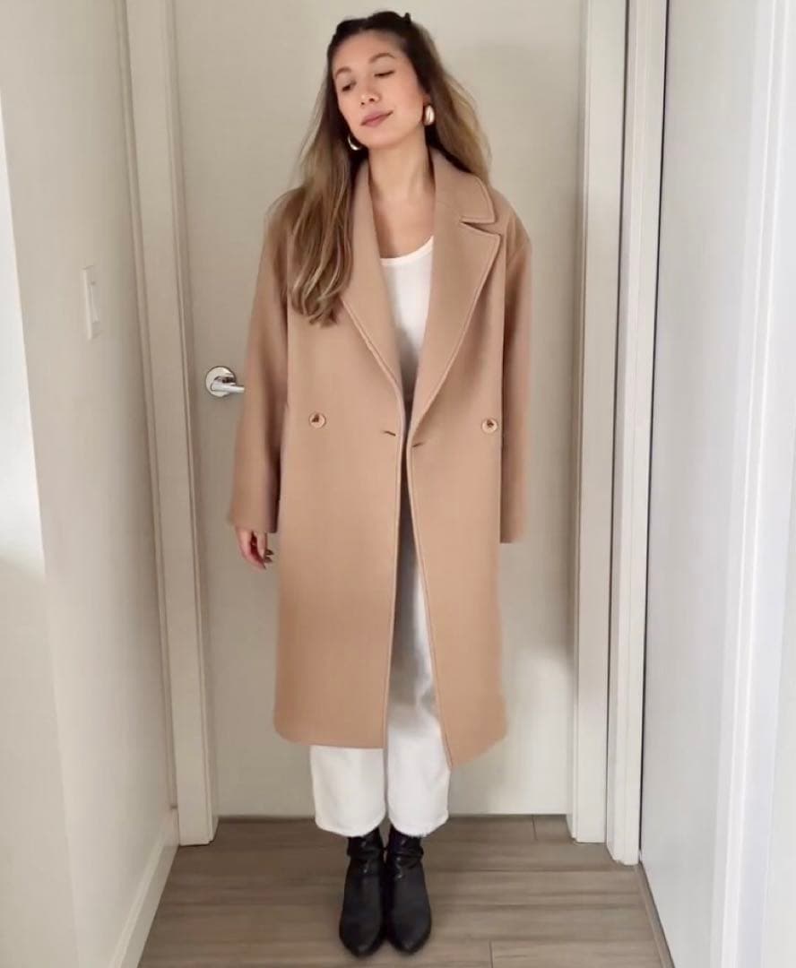 新品 ZARA オーバーサイズウールブレンドコート Sサイズ