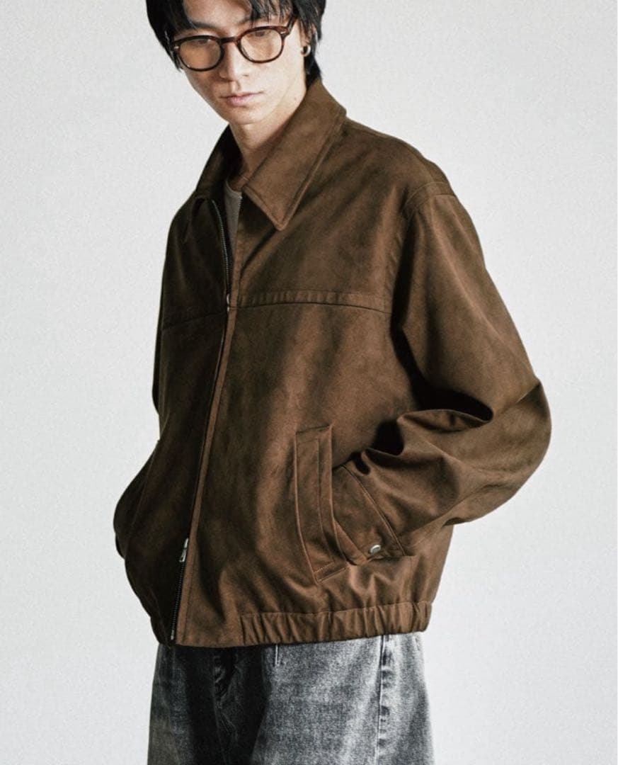 完売品　wym GRAIN FAUX SUEDE ZIP BLOUSON