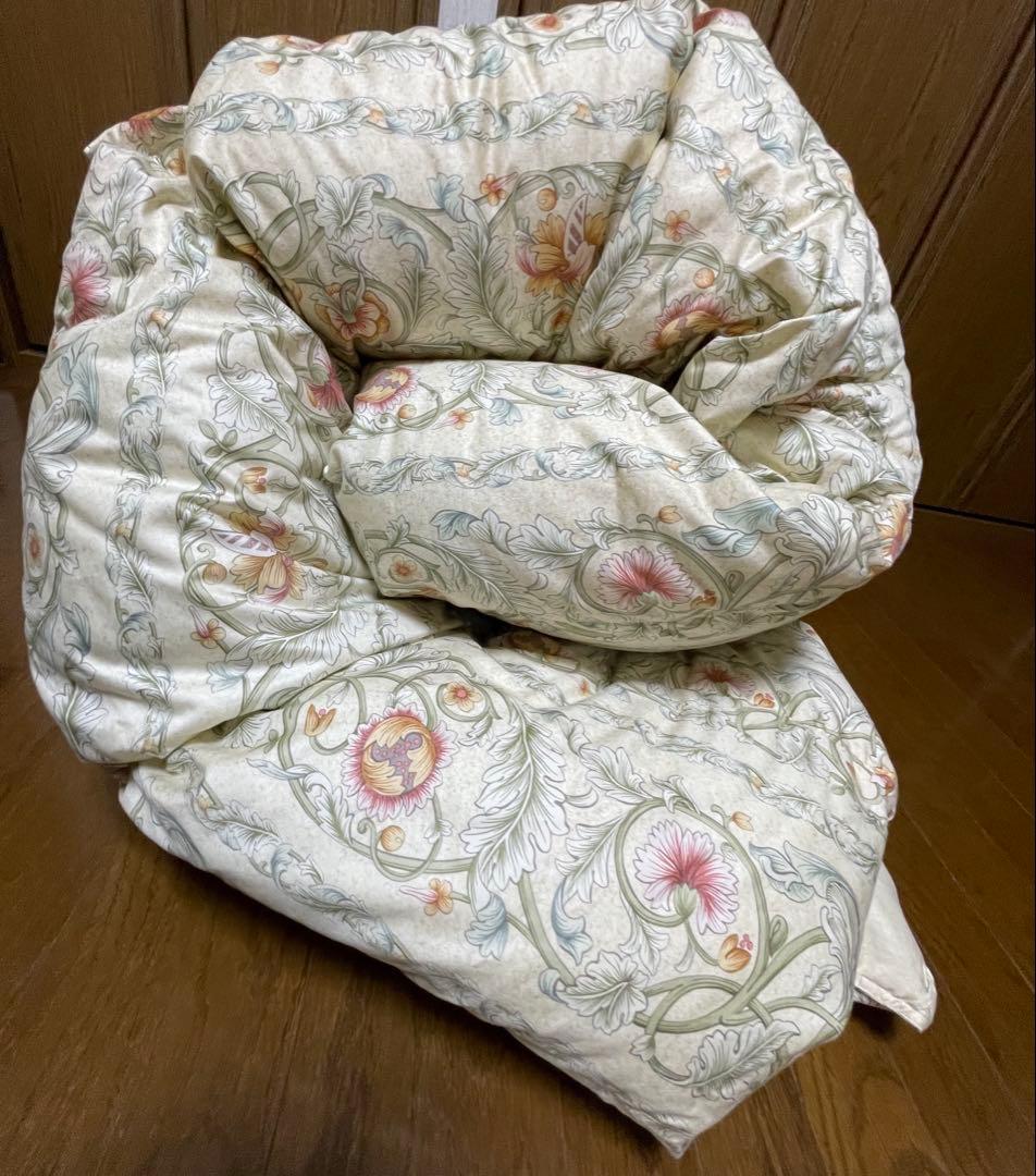 ロマンス小杉羽毛布団　日本製　ホワイトダワン90％　綿100％150x210cm