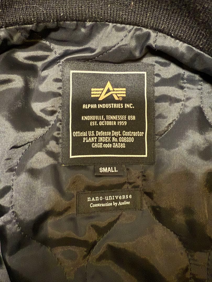 ALPHA INDUSTRIES MA-1 SMALL ネイビー/ブラック