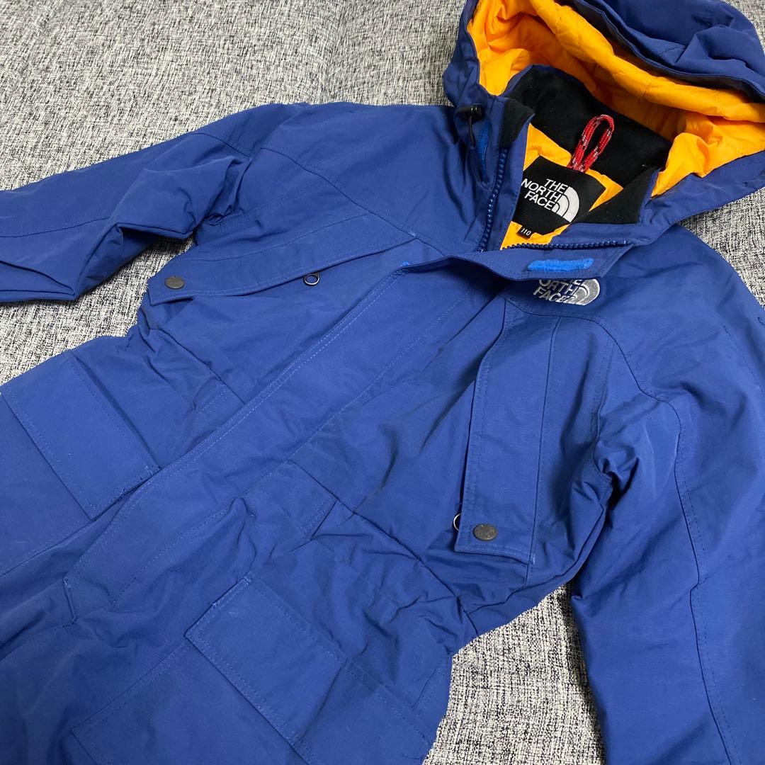 美品　ノースフェイス　スノボウェア　スキー　ジャンプスーツつなぎ　青　110