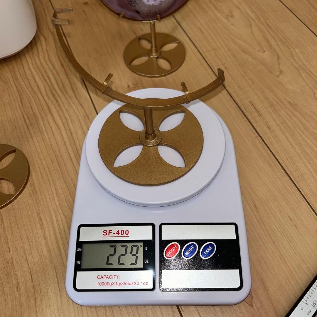 bigサイズ 瑪瑙 アゲート 月 専用台座付き 288g