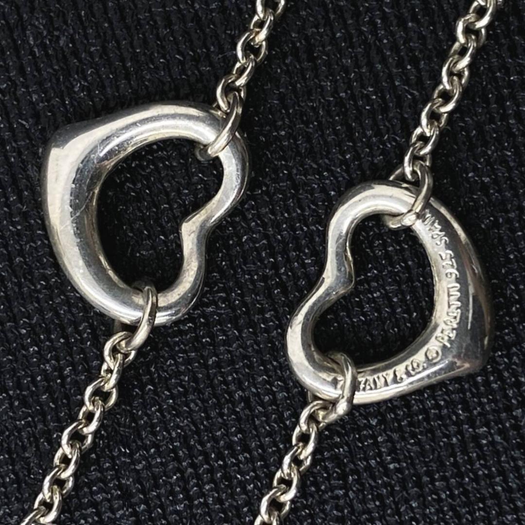 TIFFANY&Co シルバー925 3連オープンハート チェーン ブレスレット
