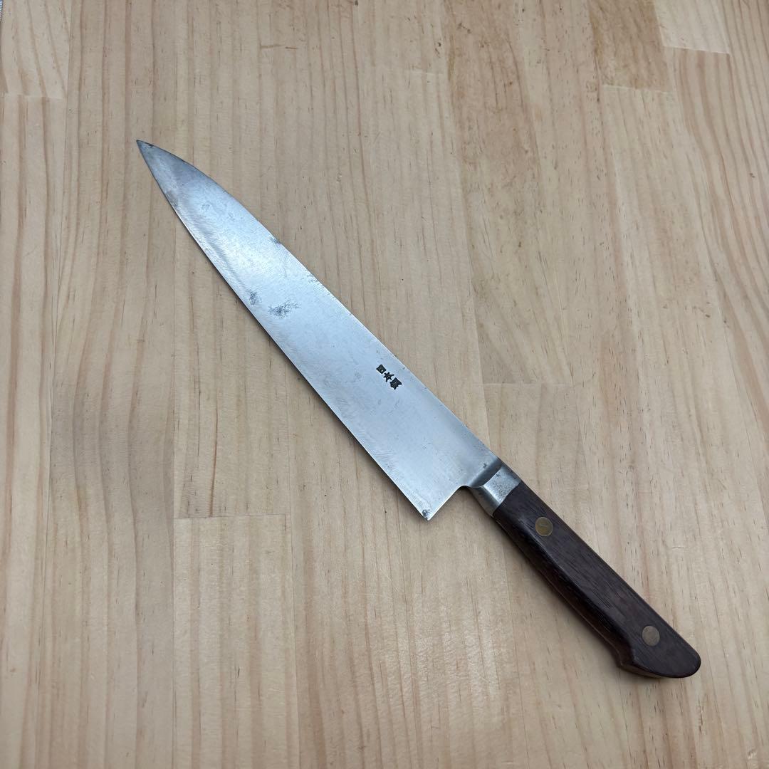 吉實　牛刀 包丁　日本鋼　刃渡り21cm