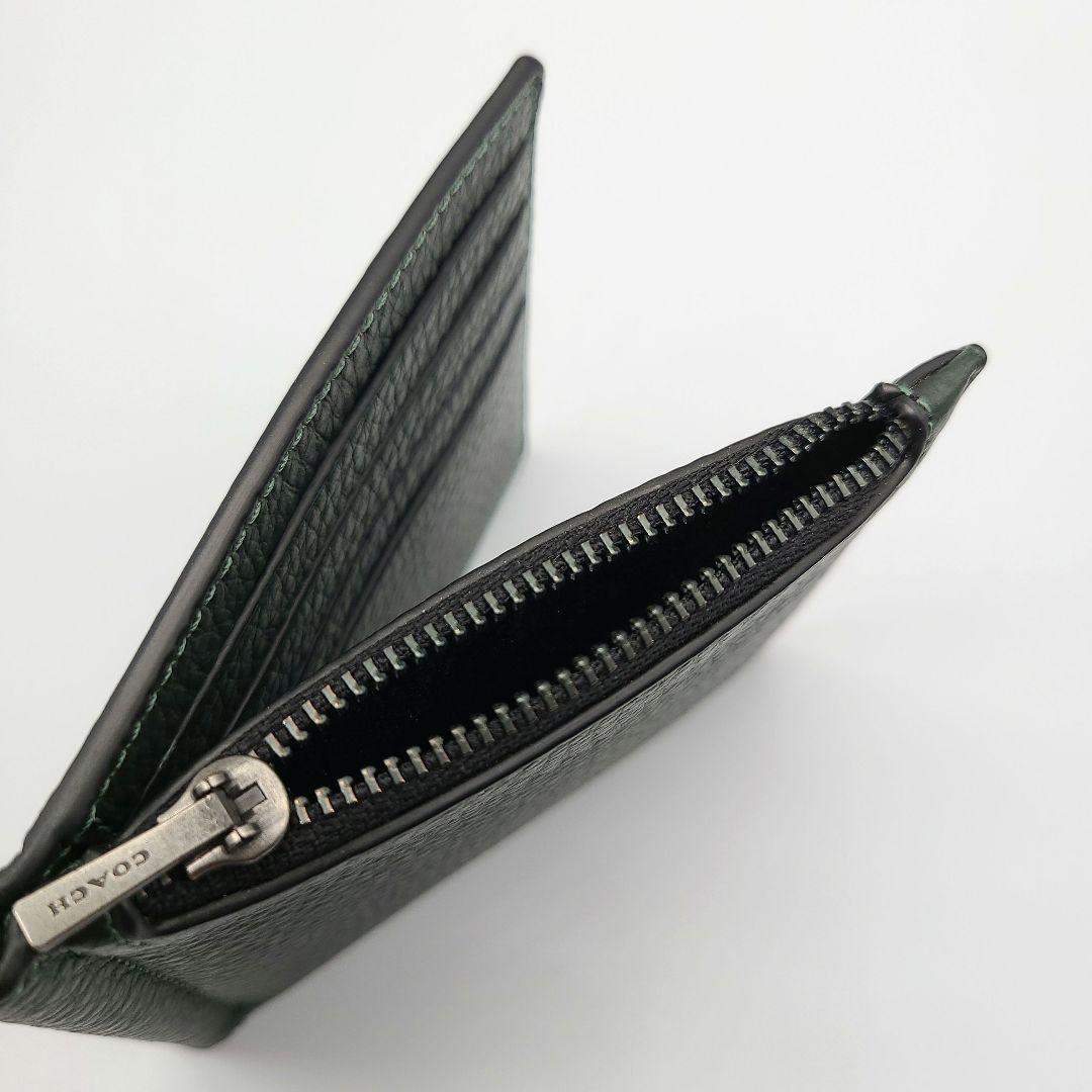 COACH マネークリップ 新品,アマゾングリーン 新作カラー レザー メンズ