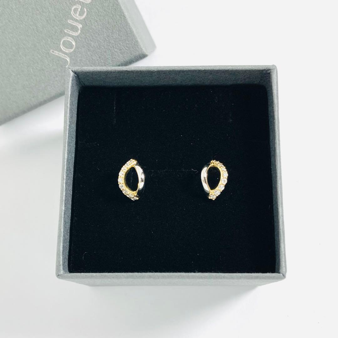 Jouete ピアス ジルコニア コンビカラー