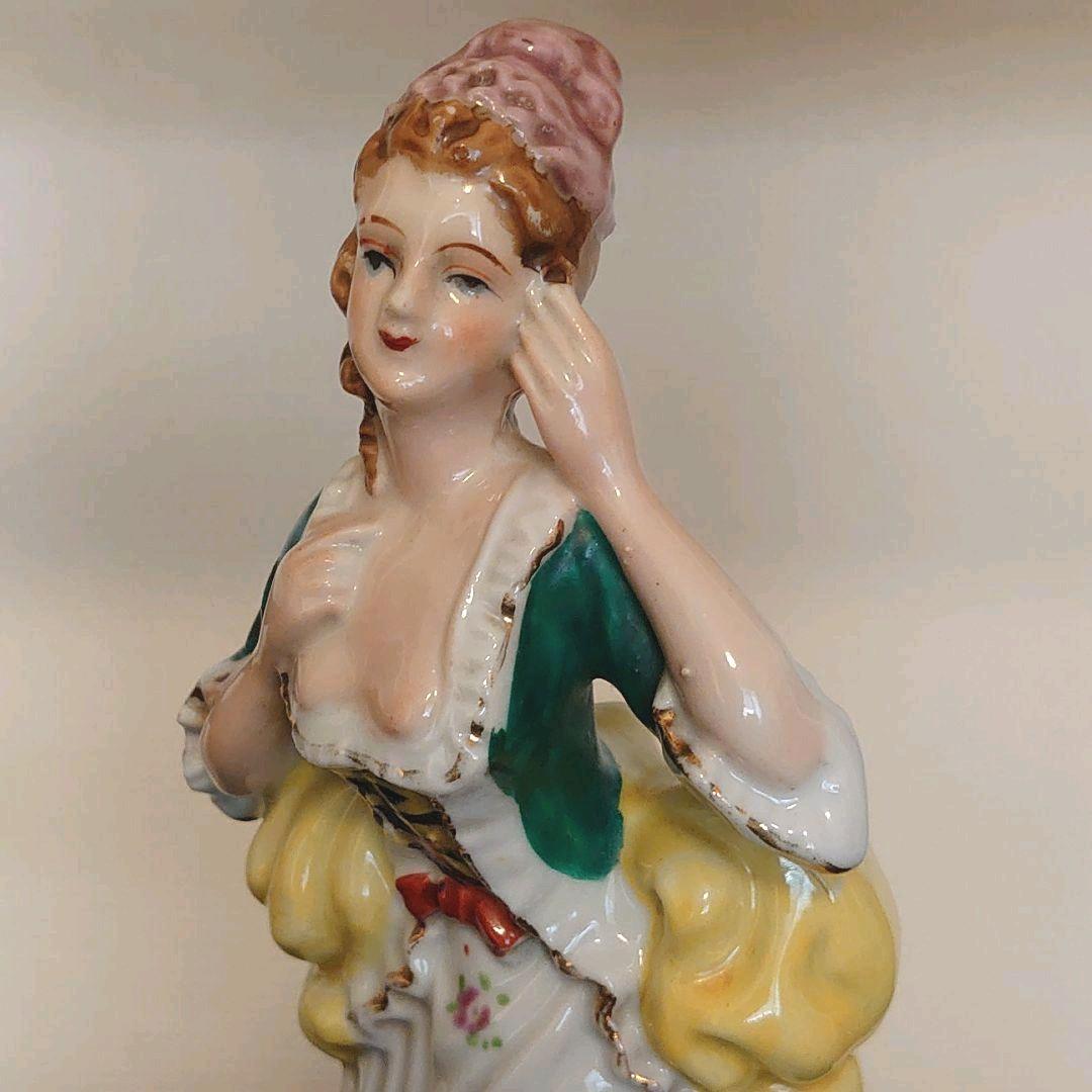 オキュパイドジャパン 陶器製人形 貴婦人 アンティーク コレクション