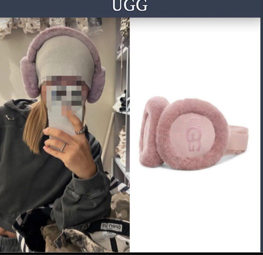 韓国限定　UGG イヤーマフ　ashen rose 完売カラー　アフェンローズ