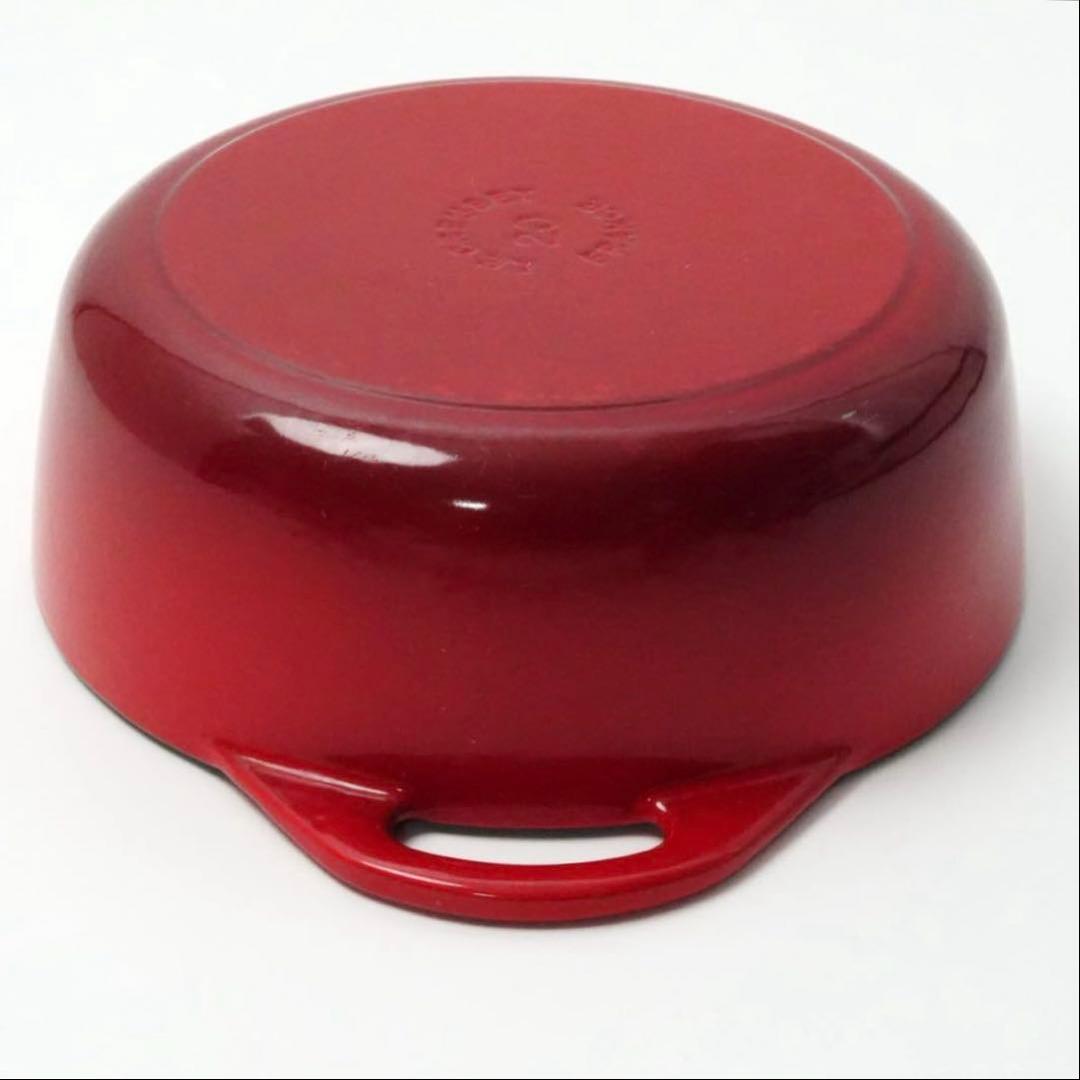 【美品】LE CREUSET　ココット ビス チェリーレッド　20cm