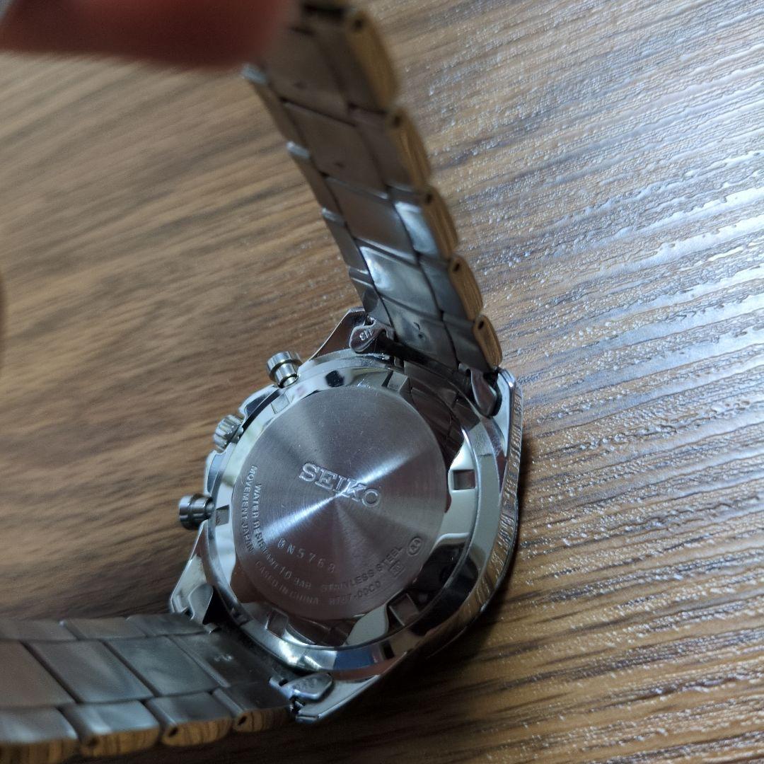 SEIKO KSN8T6C 8T67 クロノグラフ 時計 シルバー