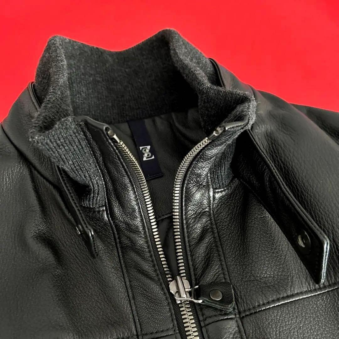 希少✨SALE】Zegna Sports メンズレザージャケット　中綿入ブラック