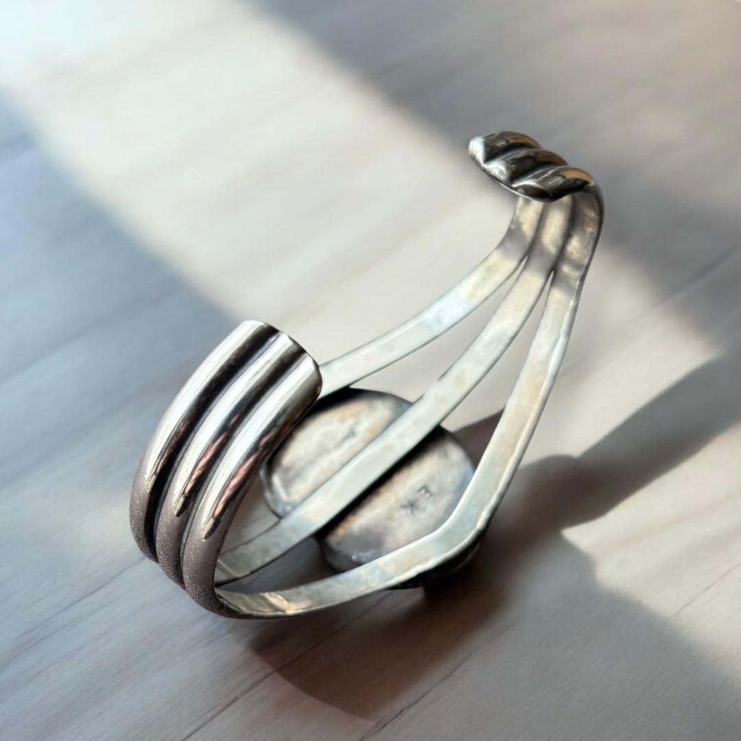 NAVAJO STERLING SILVER ターコイズバングル