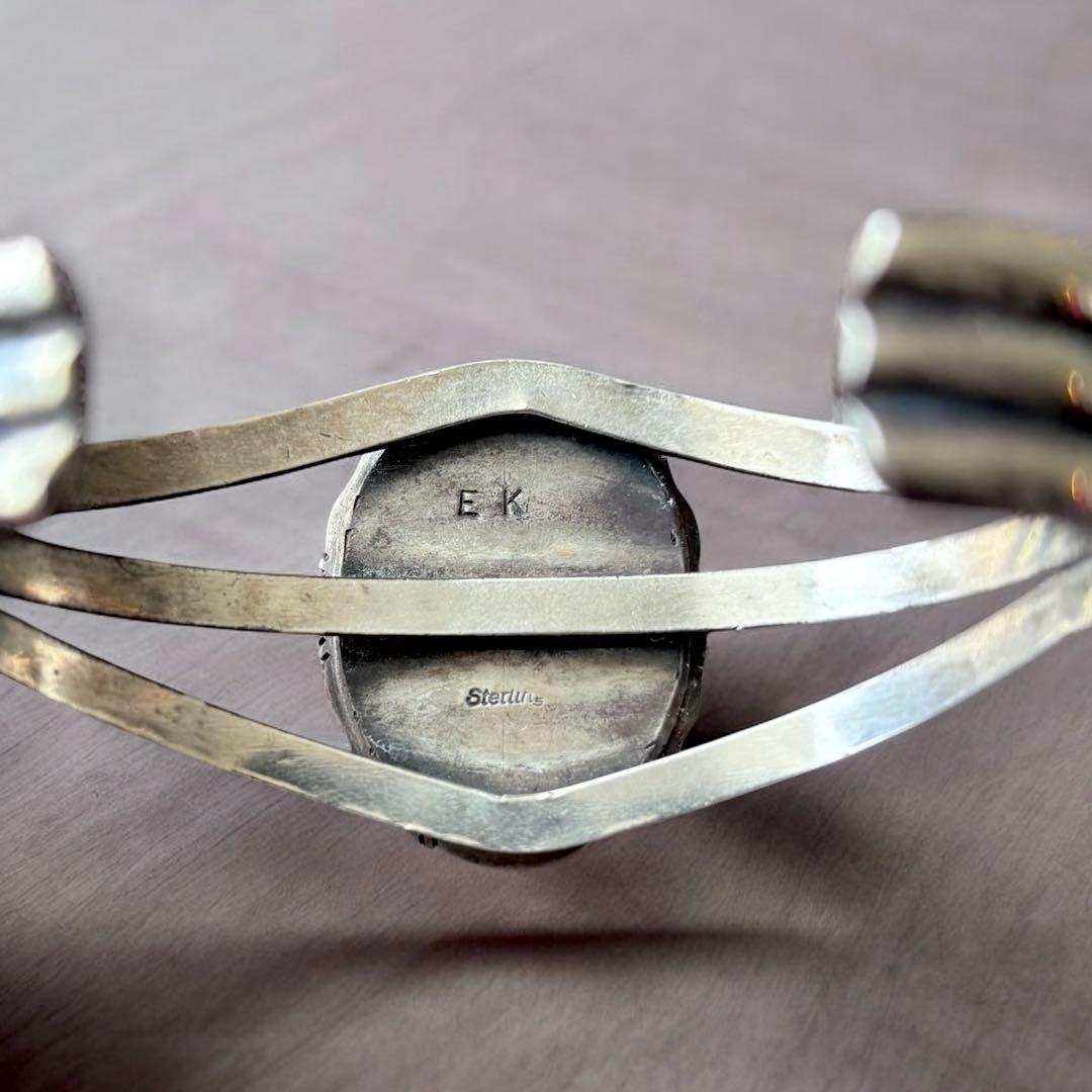 NAVAJO STERLING SILVER ターコイズバングル