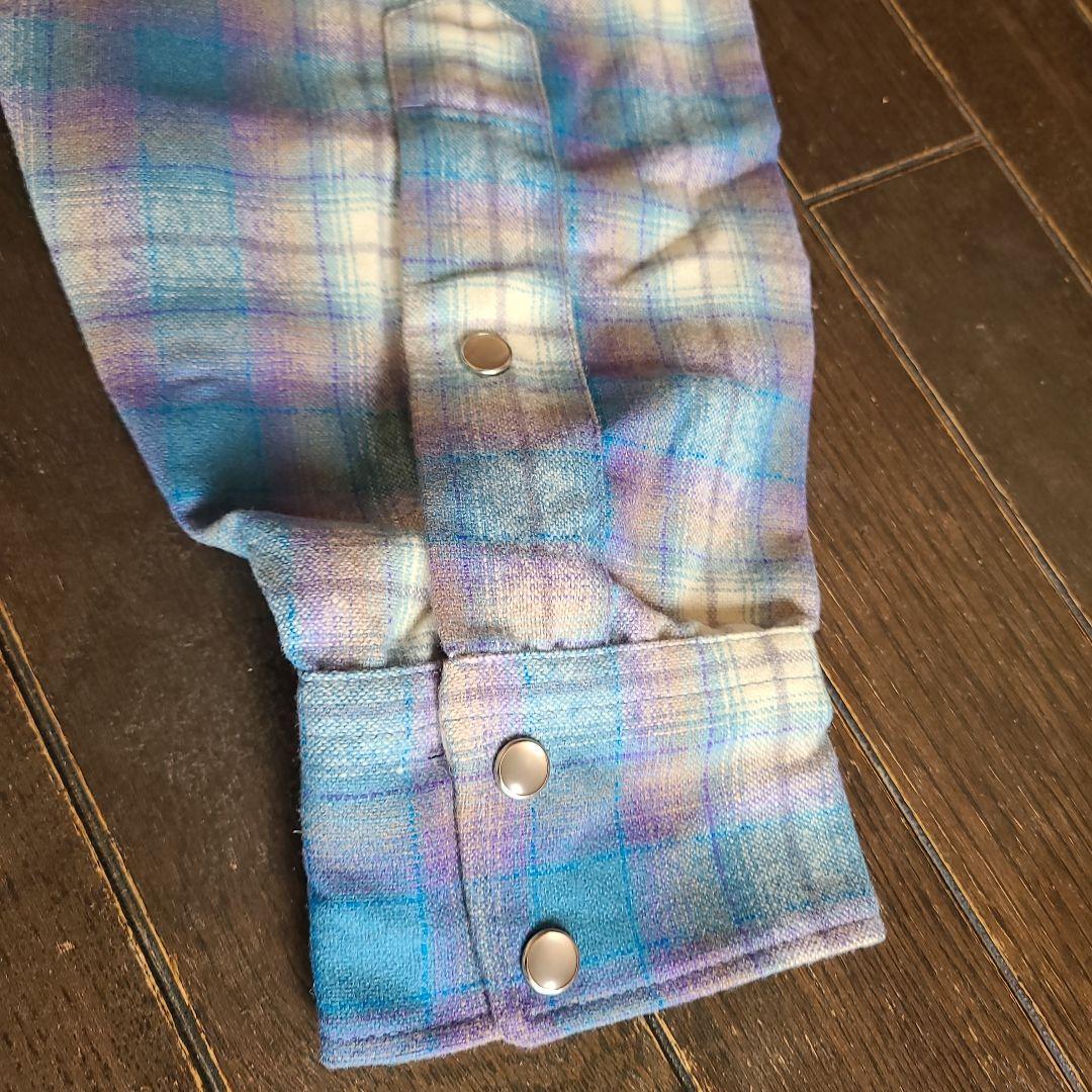 Pendleton オンブレチェック　ウエスタンシャツ L ヴィンテージ