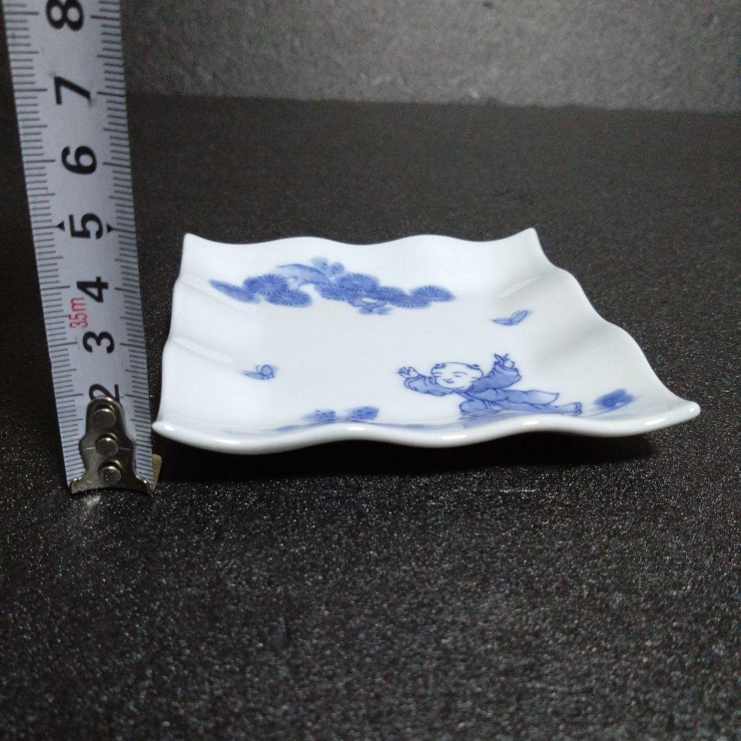 新品 三川内焼 啓祥窯 唐子 銘々皿5枚　お祝い