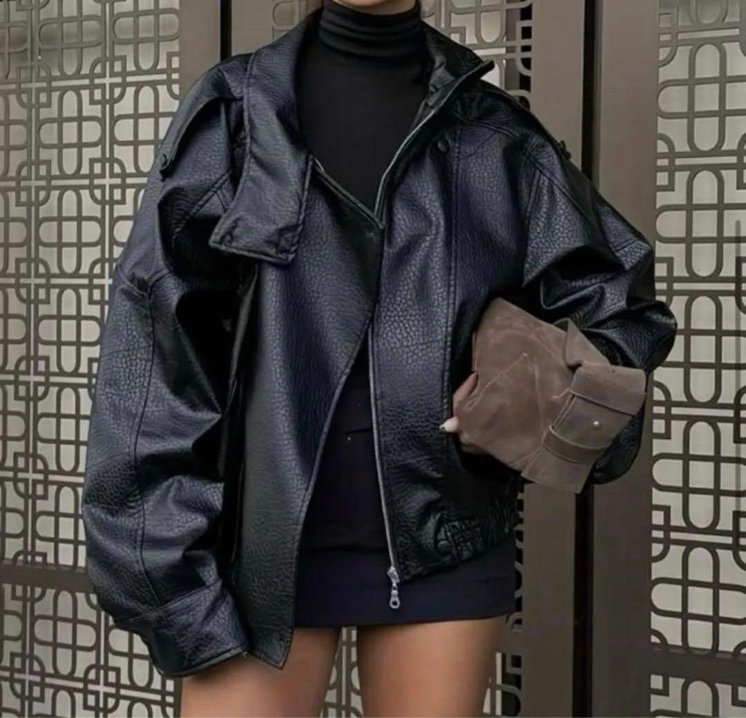 完売品 ZARA フェイクレザージャケット XSサイズ