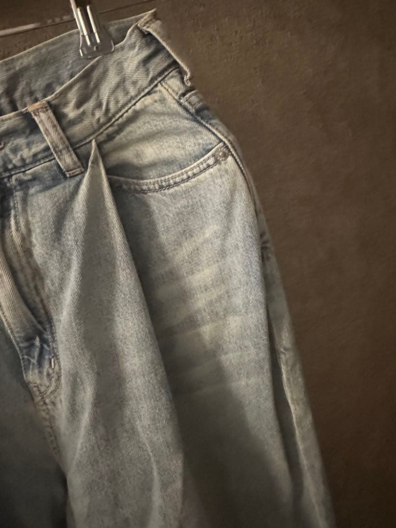 パンツ CLANE TUCK WIDE DENIM PANTS