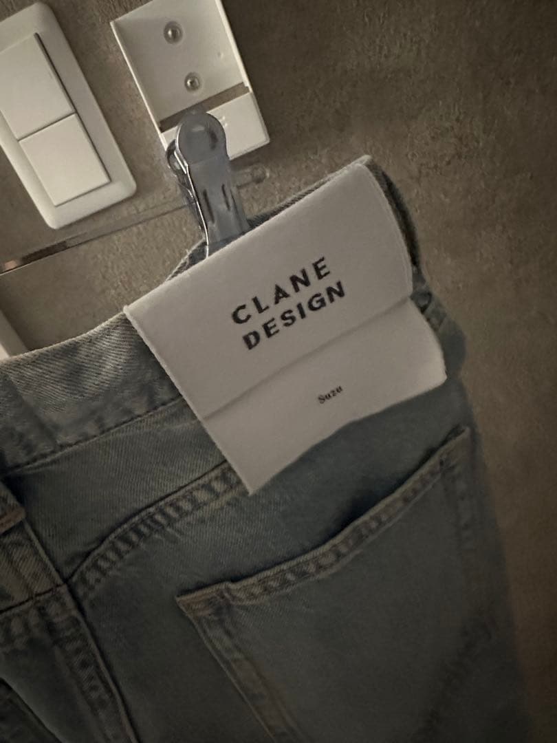 パンツ CLANE TUCK WIDE DENIM PANTS
