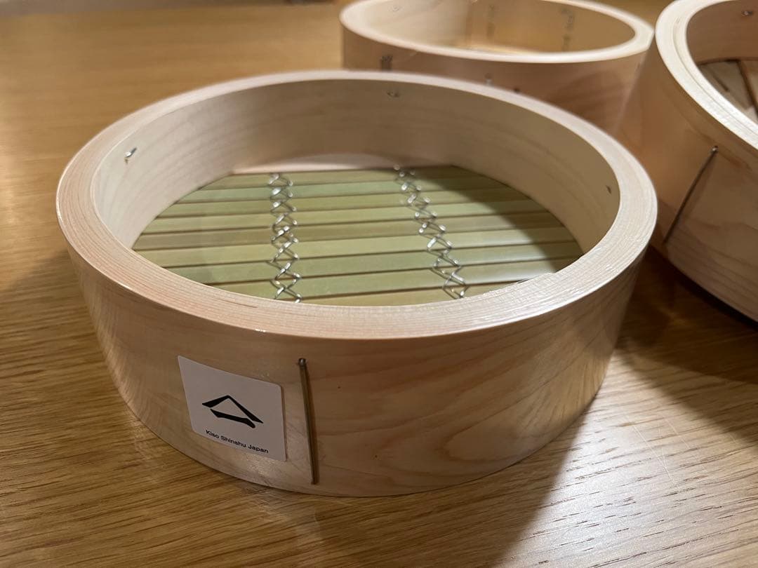 【未開封】山一 国産ひのき 中華せいろ　檜蒸篭　21㎝　2段　木曽駒印