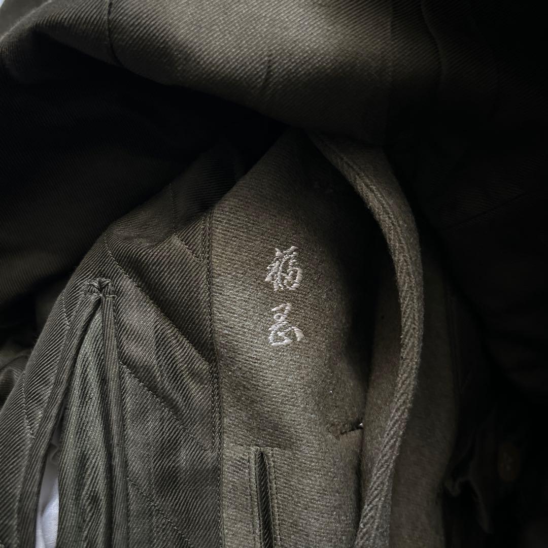 日本軍 京都 偕行社保部 昭和軍服部 冬用 カーキオリーブグリーン