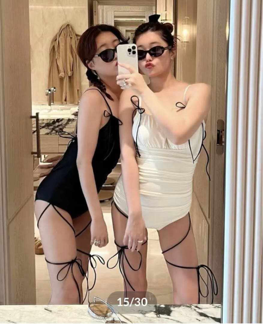 水着・ラッシュガード epine body ribbon gather swimwear