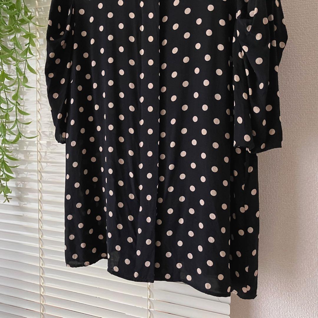 【2024SS】L'ESSAGE IPEKERタックハーフスリーブブラウス 水玉