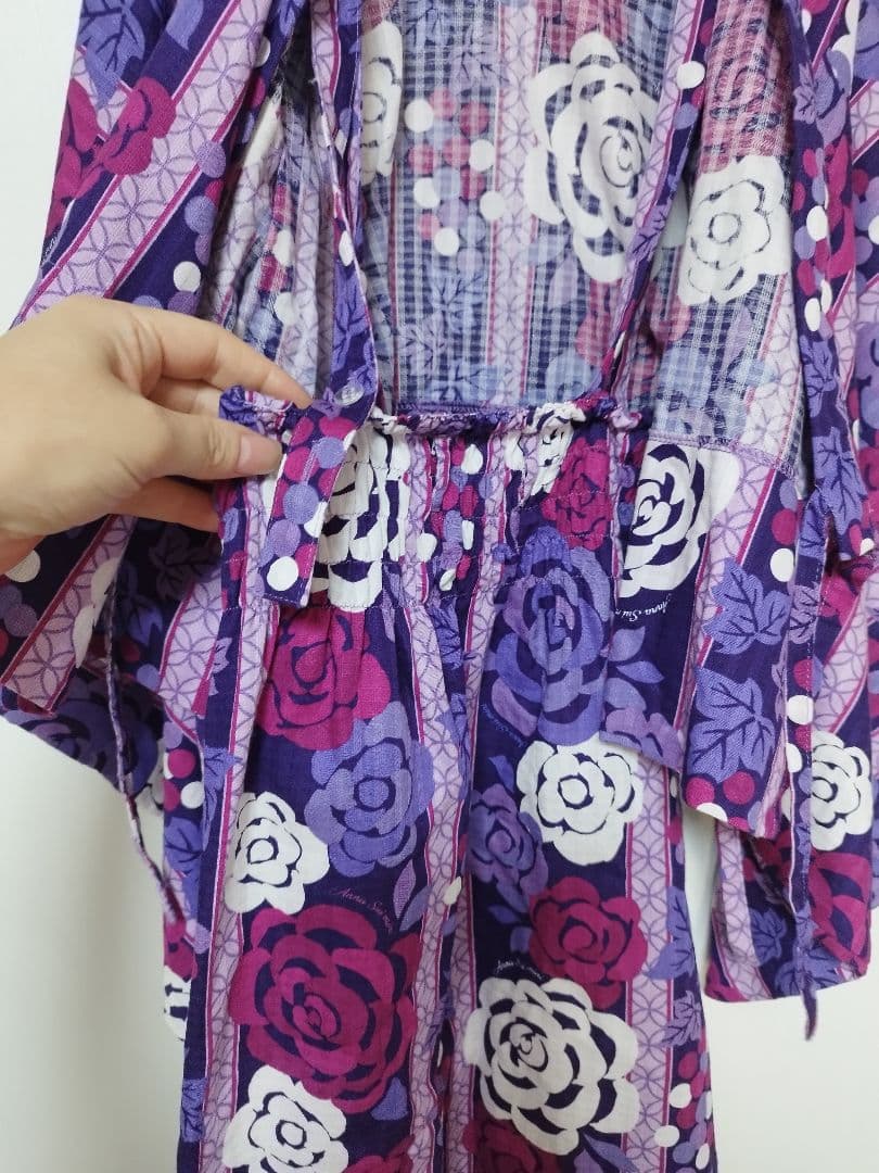 美品　アナスイミニ　薔薇　浴衣　セパレート