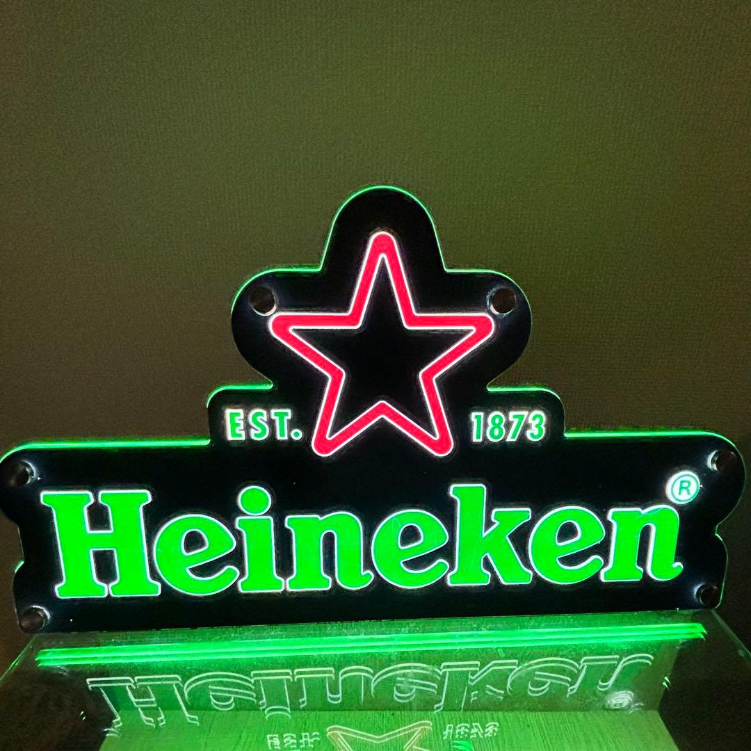 Heineken ハイネケン ネオン ライト LED 電飾 看板 BAR ビール