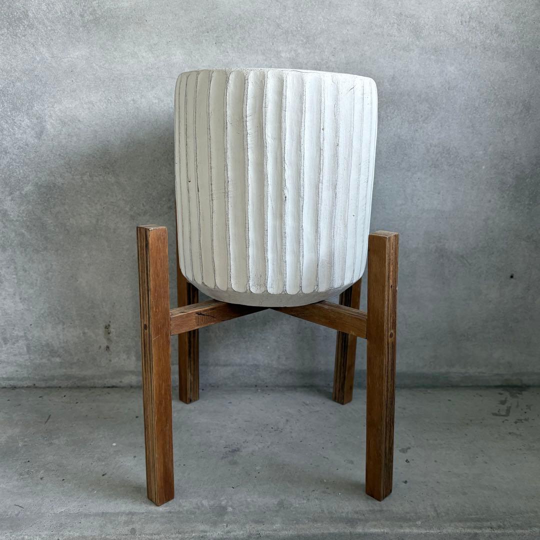 ホワイト 焼き物 植木鉢