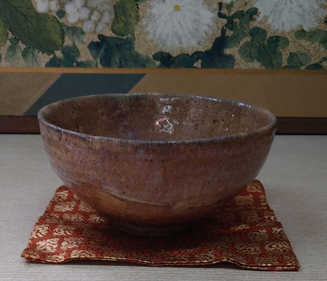 李朝会寧斑釉線刻茶碗 r5冬31