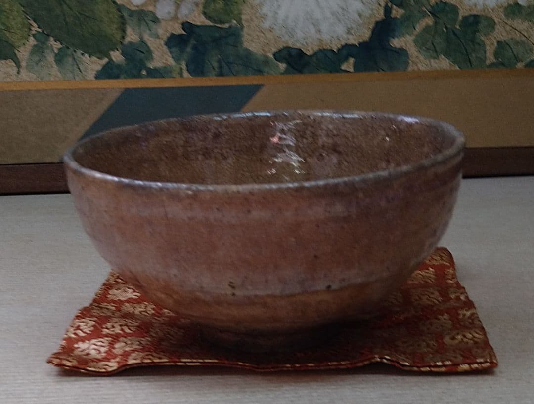 李朝会寧斑釉線刻茶碗 r5冬31