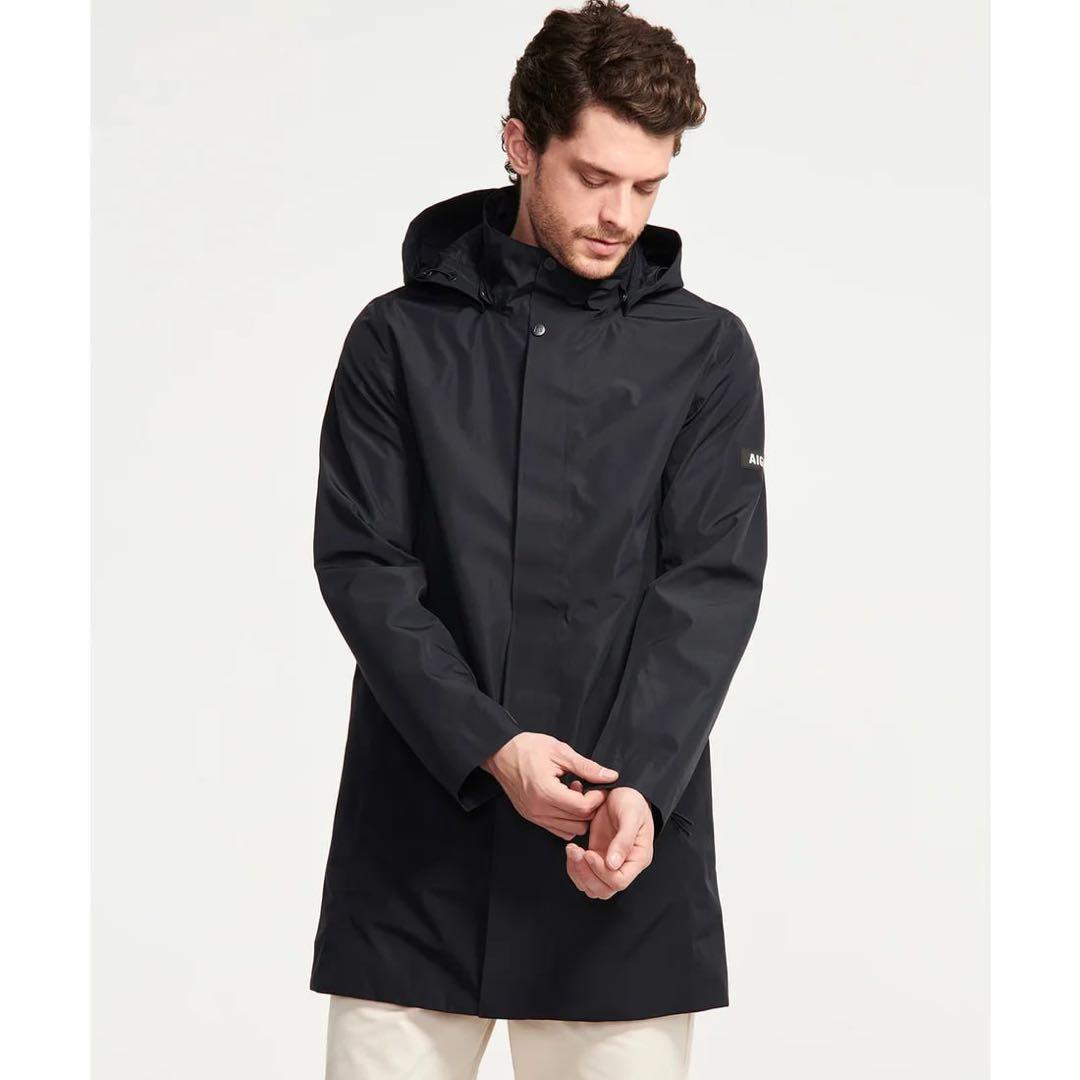 ジャケット AEGLE ゴアテックス ロングフーデッドジャケット 黒 Lサイズ