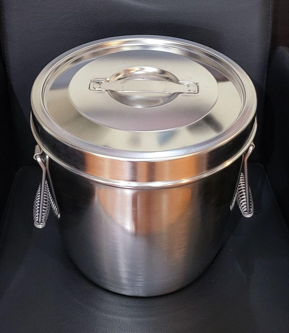 二重汁食缶 中蓋式 両手式　クリップ無