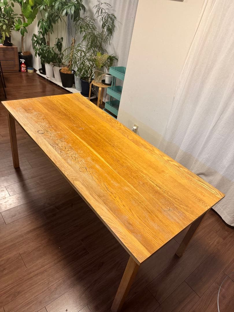 ナチュラルウッド ダイニングテーブル 長さ1800 幅800 高さ720 値下げ