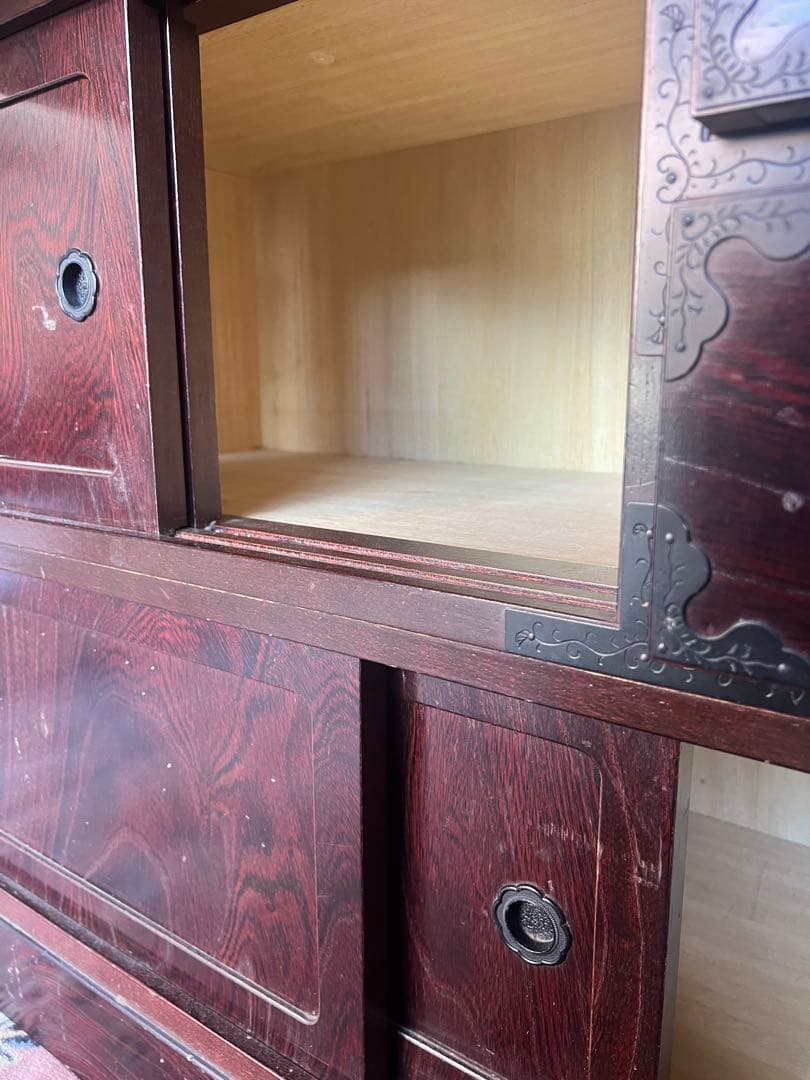 階段タンス　飾り棚 桐箪笥