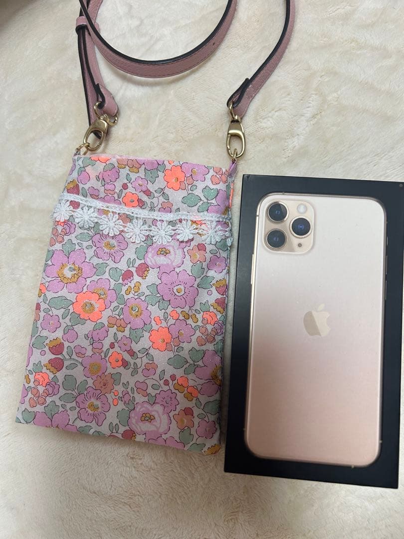 花柄 スマホショルダーバッグ