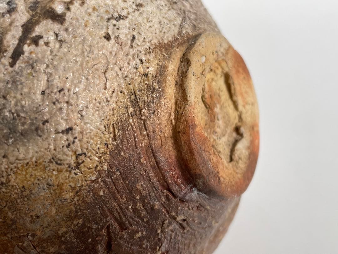 陶芸家　中村梅山　茶碗　抹茶碗　加賀　石川県　素焼き　手捻り　共箱